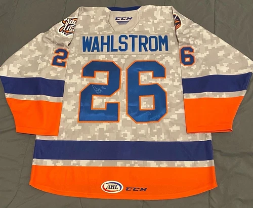 Bridgeport Sound Tigers Game Worn Hockey Jersey Oliver Wahlstrom Islanders
