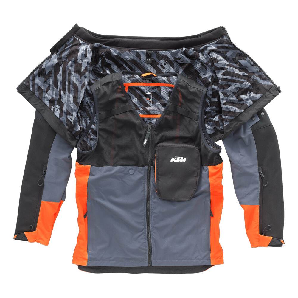 KTM Racetech Gray and Black Motorcycle Jacket Men's Sizes SM