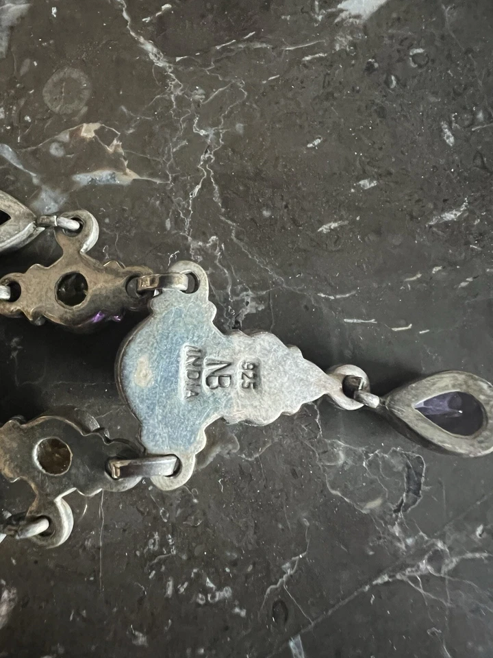 Nicky Butler Amethyst, Citrine, and Peridot Drop Necklace 18” - Image 4 of 4