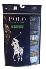 Polo Ralph Lauren RKWBP4 Boys Multi 4-Pack Woven Boxers Size Small 6-8