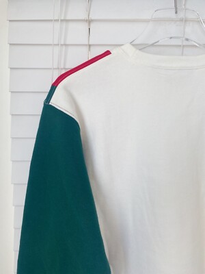 Supreme SS16 Paneled Crewneck Sweater Sweatshirt White/Green/Red M