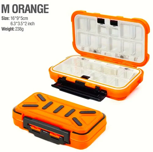 1x Fishing Lure Bait Tackle 2 Layer Storage Box Case Waterproof Compartments NEW - Picture 70 of 150
