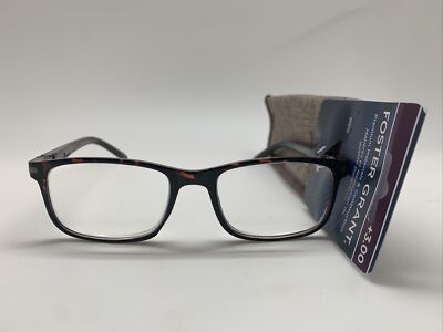 E219   FOSTER GRANT PREMIUM 3.00 COLE TOR BROWN W/CASE Readers READING GLASSES