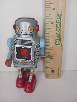 复古TIN WINDUP SPARKY ROBOT,带火花架| eBay