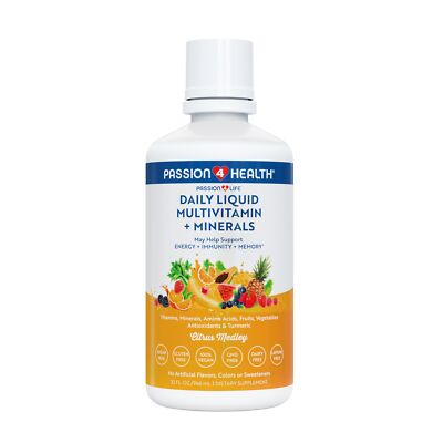 Passion 4 Life Mega Liquid Multivitamins   Trace Minerals & Amino Acids, Non-GMO