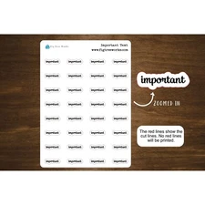 Important Text Stickers | Script Stickers for Planners | Mini Scripts