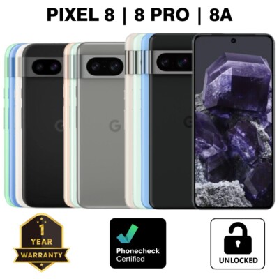 Google Pixel 8 | 8a | 8 Pro - 128GB | 256GB - Unlocked T-Mobile