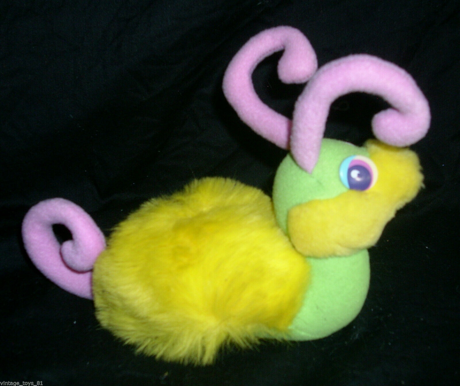 VINTAGE MATTEL 1987 HOOKS STUFFED ANIMAL PLUSH SNAIL PINK YELLOW RARE HTF GREEN eBay