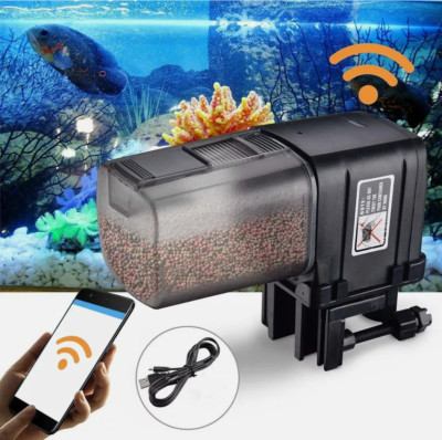 Automatic Wi-Fi Fish Feeder Intelligent Control Fish Tank Smart Feeder *E301