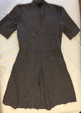 Ann Taylor sheath short-sleeved dress, gray, size small, pre-owned