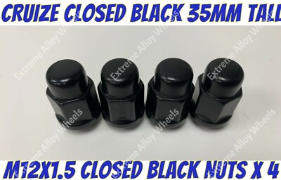 Schwarze Alufelgen Radmuttern x 4 m12x1,5 Ford Activa B max Bantum Capri Cortina