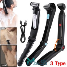 Electric/Manual Back Shaver For Men Long Handle Body Hair Removal Razor Trimmer