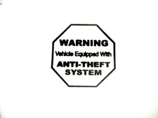 STRIP OF 4 ANTI-THEFT SECURITY SYSTEM STICKER DECALS FOR CARS AND TRUCKS