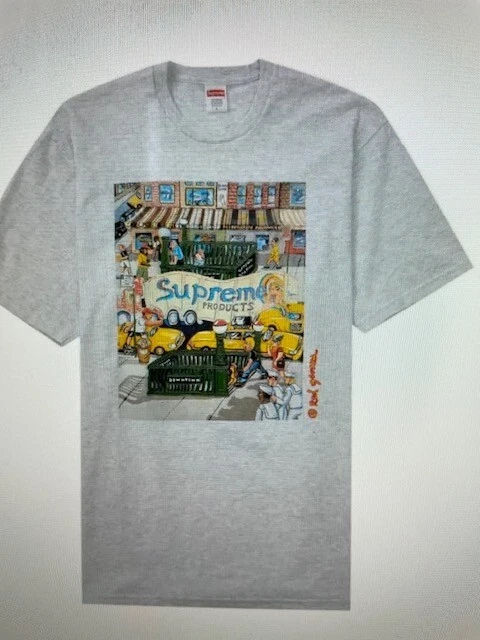 SUPREME MANHATTAN TEE SHIRT GRIS TAILLE XXL SS22 SEMAINE 19