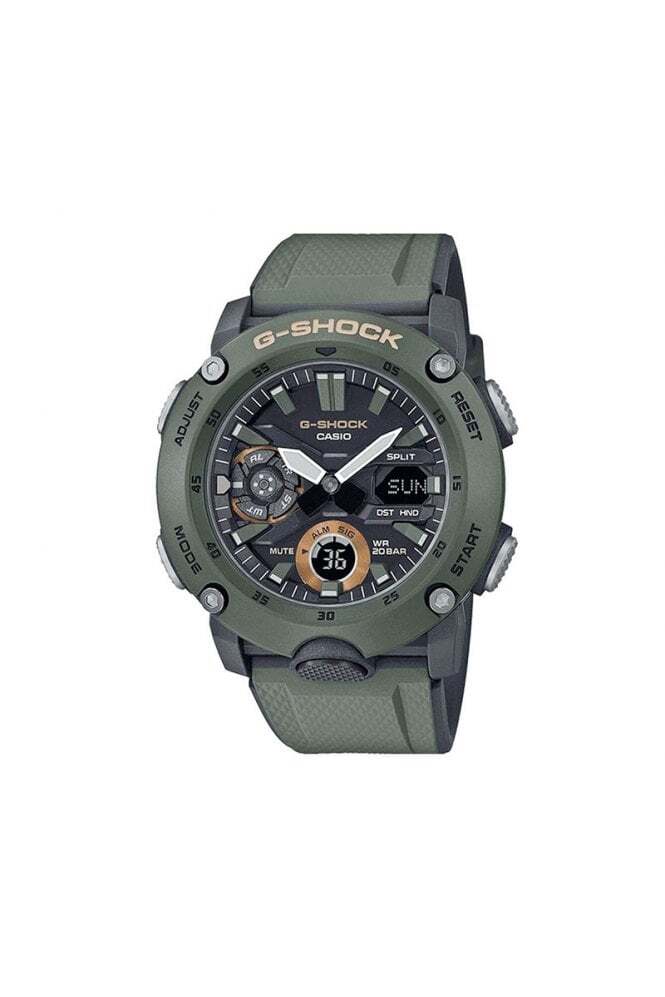 Casio | G-Shock Carbon Core Guard | Green Rubber Strap | GA