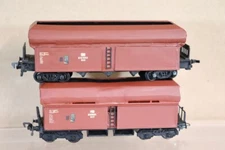 BACHMANN LILIPUT RAKE of 2 DB SELF UNLOADING HOPPER WAGONS nv