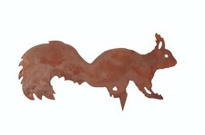 Edelrost Eichhörnchen sitzend Figur Garten Rost