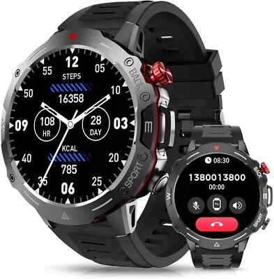 Smartwatch Herren Damen mit Telefonfunktion Armbanduhr für iPhone Samsung Huawei