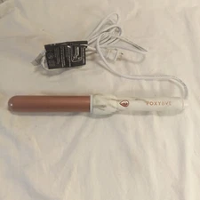 FoxyBae White Marble Rose Gold Curling Wand KS202 Ceramic Tourmaline 1.25"