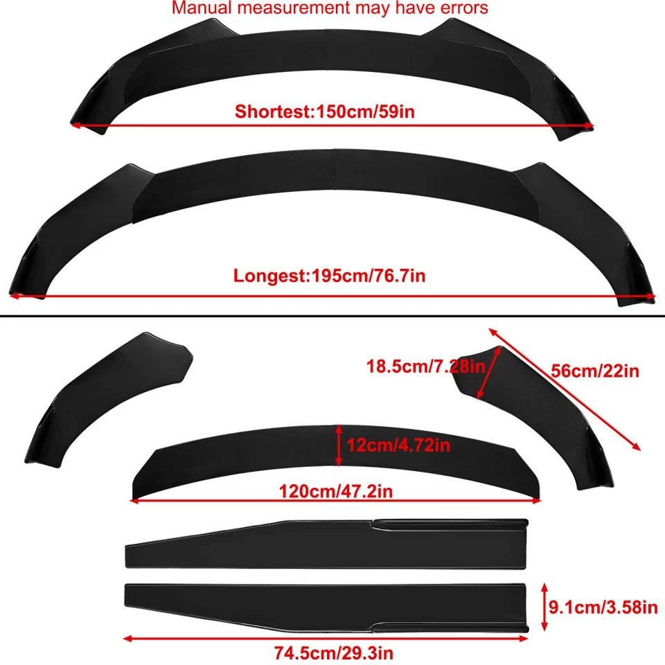 For Toyota Corolla Front Bumper Lip Chin Spoiler Body Kit /Side Skirt /Rear Lip — 第 3/4 张图片