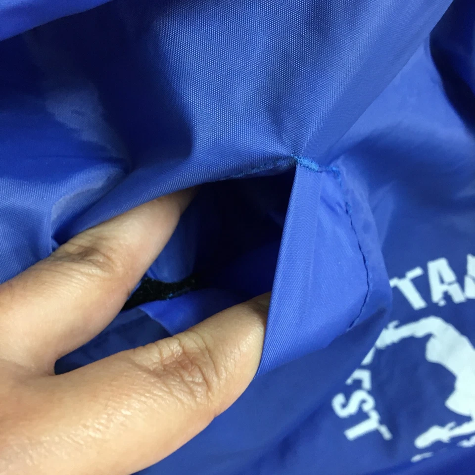 ВИНТАЖНЫЙ Sony куртка очень большой взрослых синий Handycam с капюшоном ветровка мужской XL - Изображение 3 из 4