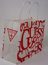 New Guess Red Logo Gift Shopper Paper Bag  & Tissue Paper