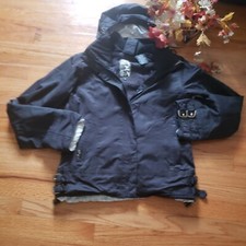 Roxy Ski/snowboard Small Jacket Black Detachable Lining Hooded Rn#114199 Pockets
