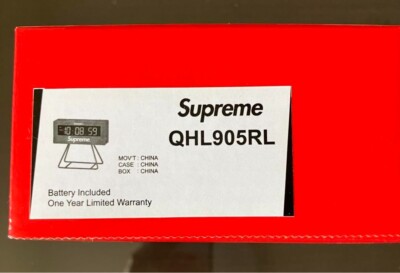 Supreme × SEIKO Marathon Clock Red Digital QHL905RL with 2