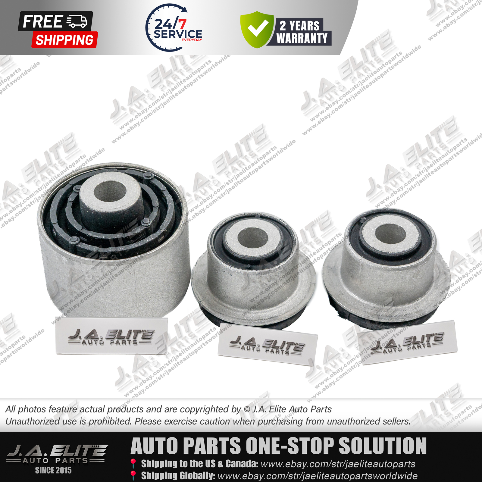 3pcs Trailing Arm Bushing for Bentley Continental GT Flying Spur, OEM:4E0511511G