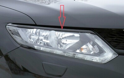 For Nissan X-Trail T32 Eyelash Eyebrows Eyelids Headlight Covers 2013-2019 Set