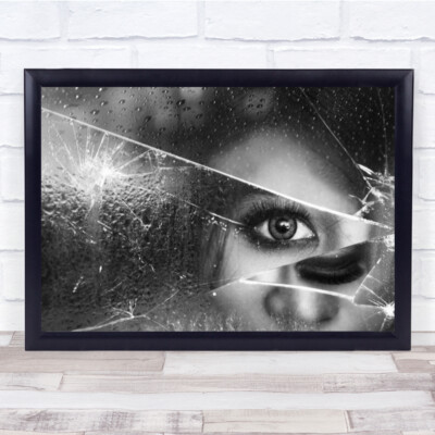 Gesicht der Stücke Portrait Riss Risse Scherben Spiegel Wandkunstdruck