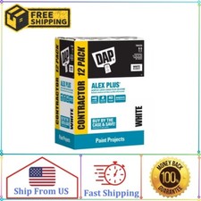 Alex Plus 10.1 oz. White Acrylic Latex Caulk Plus Silicone 12-Pack 