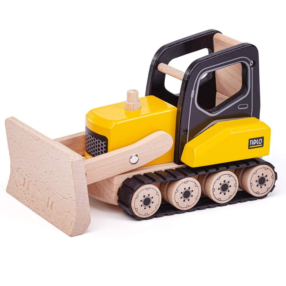 Tidlo T0414 Wooden Bulldozer Construction Vehicles