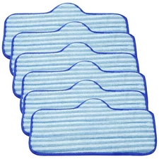 	6 Packs Microfiber Pads for Dupray Neat Steam Cleaner Durable Reuse Washable	