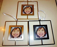 STONEBRIAR METAL PHOTO FRAME GOLD, BLACK OR SILVER SIZE 2.5"  X 2.5"