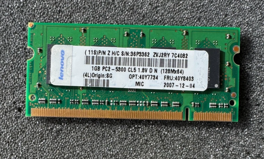 4 Go de RAM DDR2 pour Ordinateur Portable 800 Mhz PC2 6400 SODIMM 2RX8