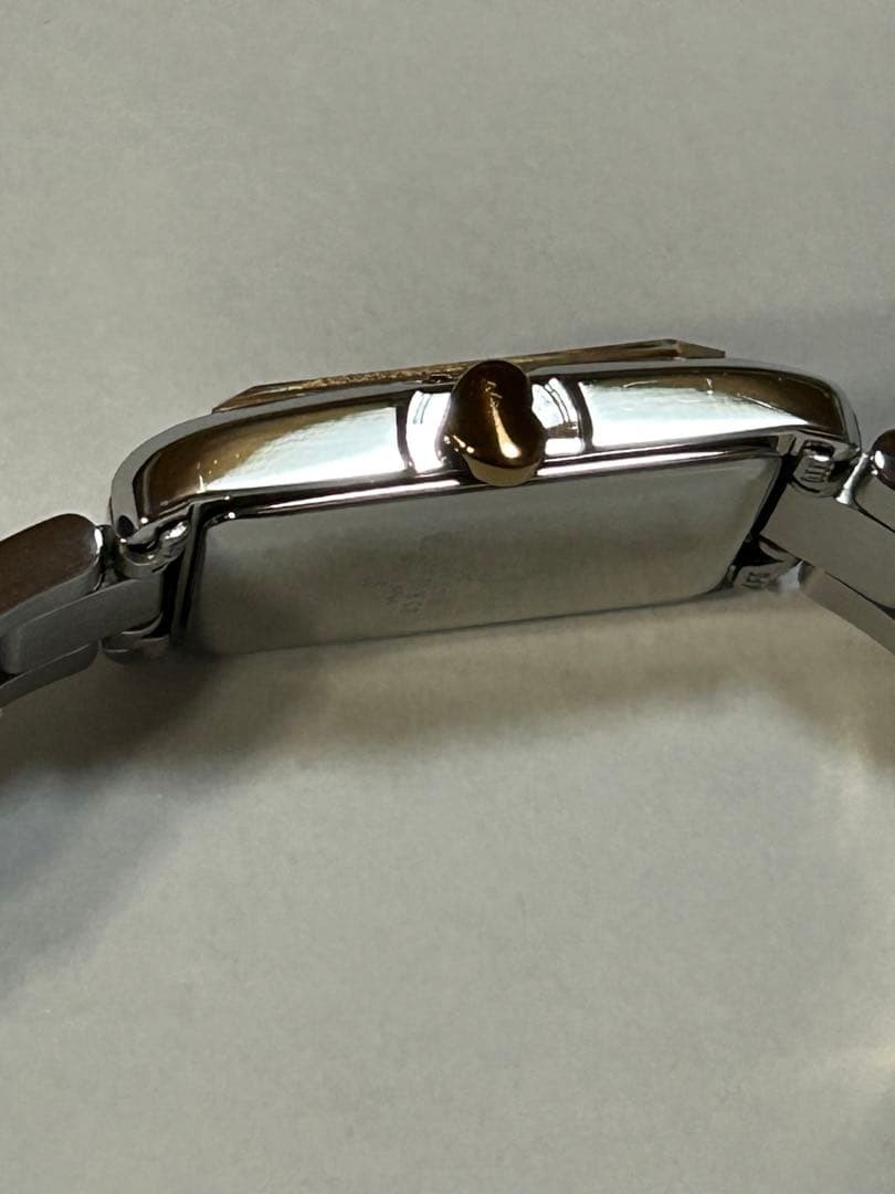 ORIENT io Rectangular Watch Silver Pink Gold Dial… - image 11