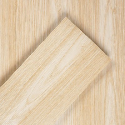 FunStick 6''x36'' Peel and Stick Wood Box of 5 Tiles, Natural Light Grain 