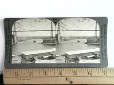 Transporter Bridge Marseilles France Stereoview Keystone View Co. 1900s