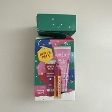 Burt's Bees Holiday Limited Edition Stocking Stuffer Lip Balm Gift Set Berry 3PC