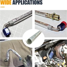 1/4" ID Self-Closed Aluminized Sleeve Heat Shield Protection Sleeve for Hose 78"