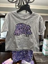 Under Armour Girls Short Set. Size 4T. Gray/Purple