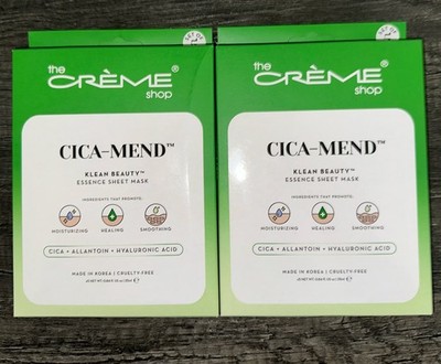 THE CRÈME SHOP  Klean Beauty  Sheet Mask - 2 5 Packs 10 Total Cica-Mend