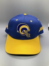 Vintage Rams NFL Snapback Hat Cap Embroidered Logos Script Lettering Eastport