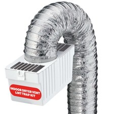 Dryer Lint Trap Kit, Indoor Venting with Supurr-Flex Flexible Metallic Duct, ...