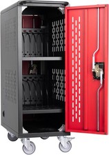 16 Bay Mobile School Charging Cart Station for Chromebook,Tablet Laptop,Lockable