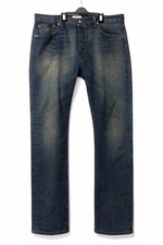 Levi's 501 Men's Jeans Regular Straight Fit, Blue With Button Fly L34 W36