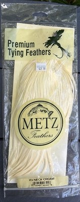 Vintage Metz Dry Fly Neck Cream Grade #3 Fishing Feathers Lure
