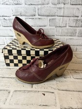 1970-80s Sugar Babies Wine Penny Loader Wedge Shoe