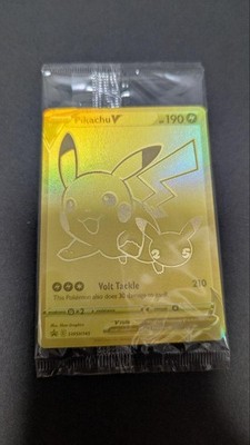 Pokemon Card Golden Pikachu V & Poke Ball 25th Anniversary PROMO